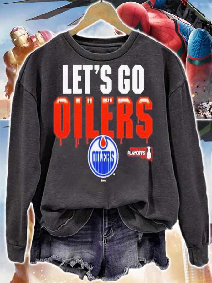 Edmonton Oilers 2022 Stanley Cup Playoffs Hockey Lets Go Oilers shirt sweatshirt