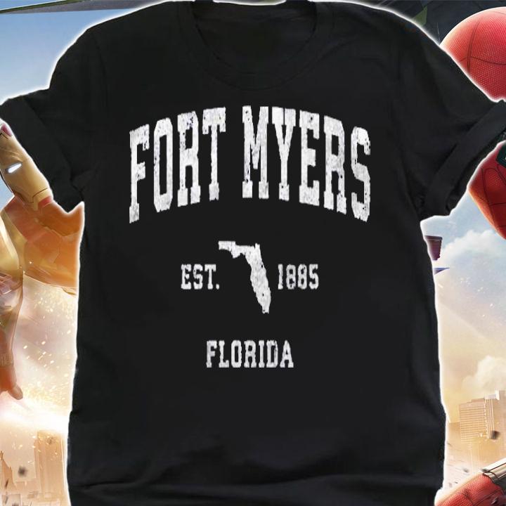 Fort Myers Florida Fl Vintage Athletic Sports Design Shirt