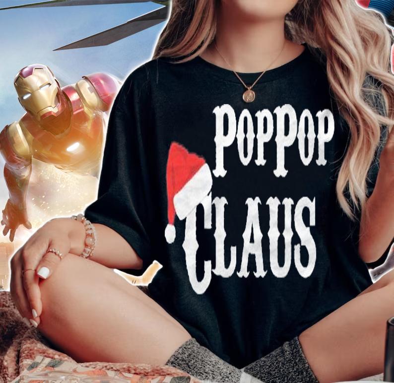 Funny Holiday Christmas Pop Pop Claus Santa Shirt