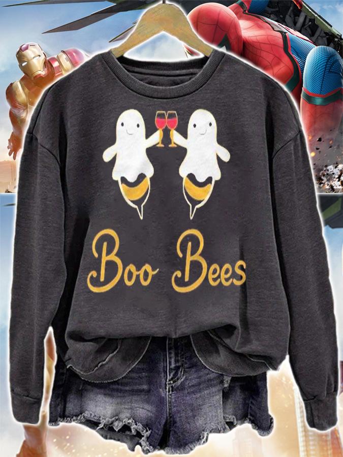 Halloween Funny Cute Boo Bees Ghost Matching Couples Family Shirt sweatshirt