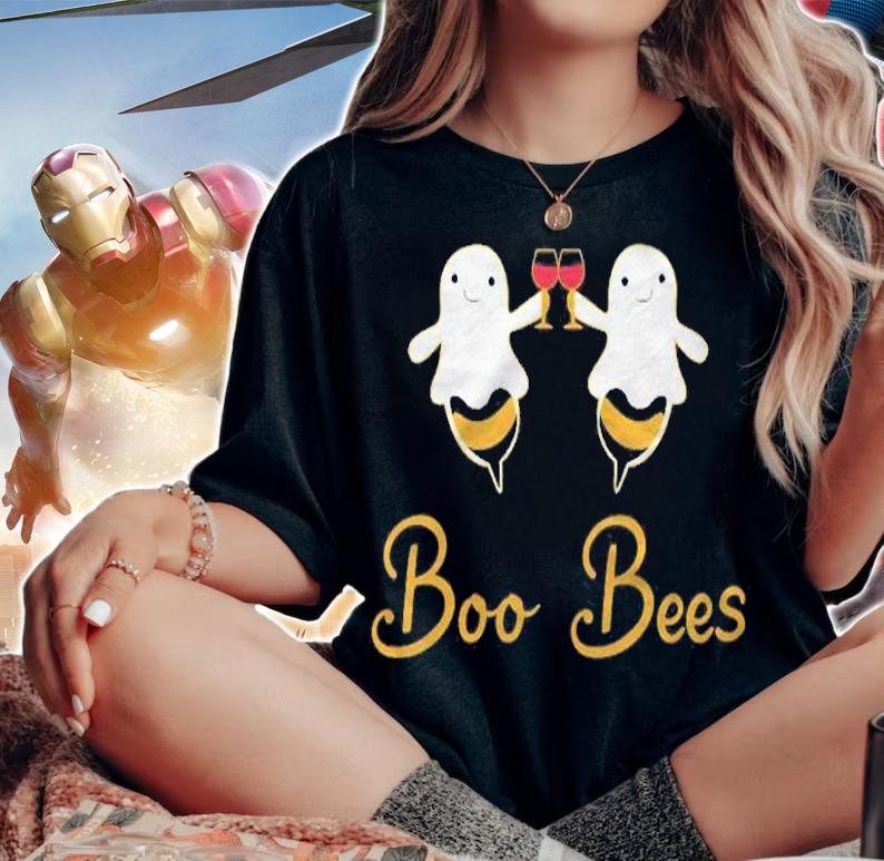 Halloween Funny Cute Boo Bees Ghost Matching Couples Family Shirt woman shirt