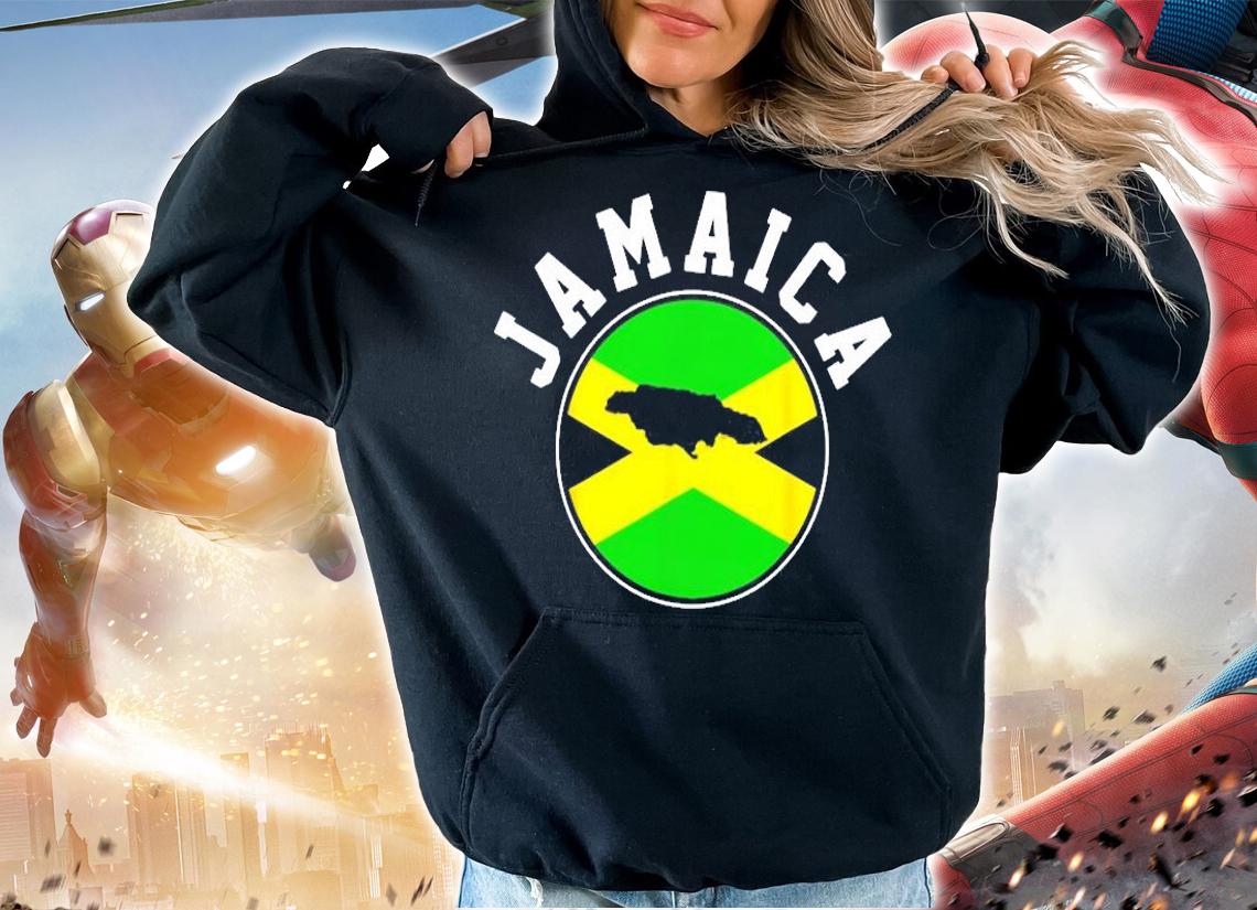 Jamaica Jamaican Flag Map T-Shirt hoodie