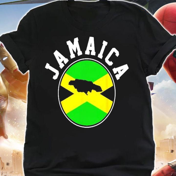 Jamaica Jamaican Flag Map T-Shirt shirt