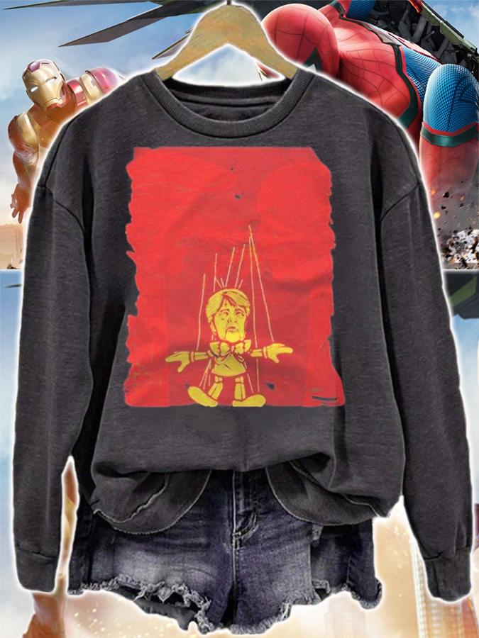 Nice Donald Trump and Barack Obama puppet Biden puppet art T-shirt sweatshirt
