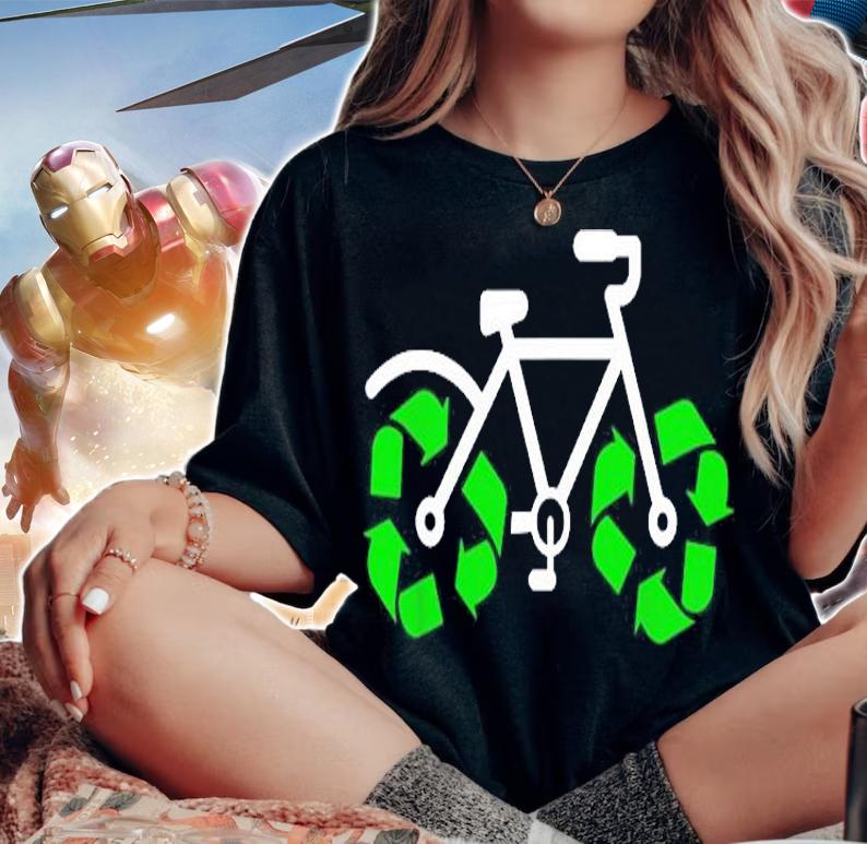 Recycle Bicycle Funny Recycling Trash Pro Environment T-Shirt woman shirt