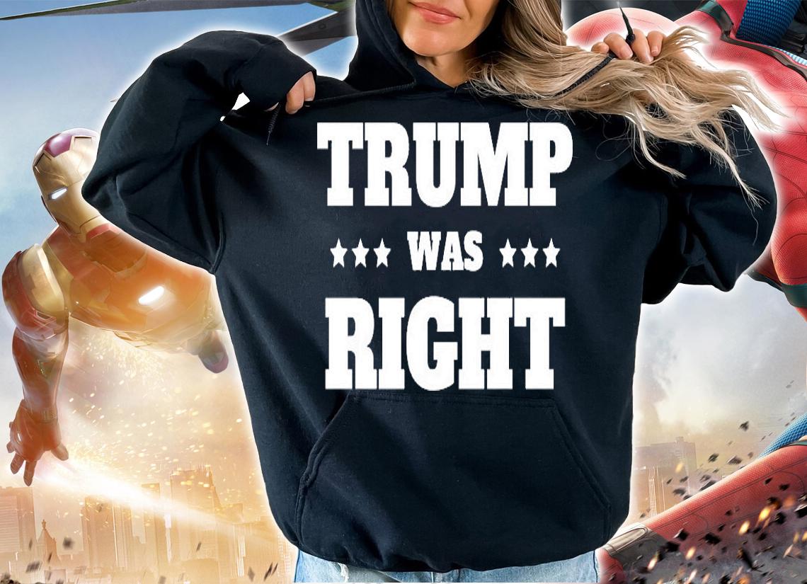 Trump Was Right White Print T-Shirt
