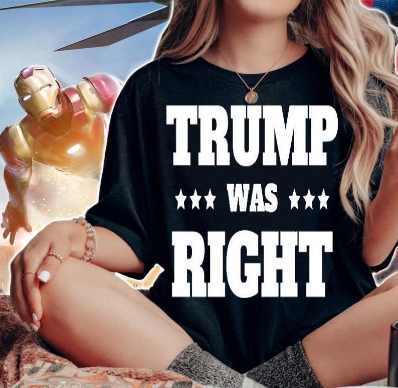 Trump Was Right White Print T-Shirt
