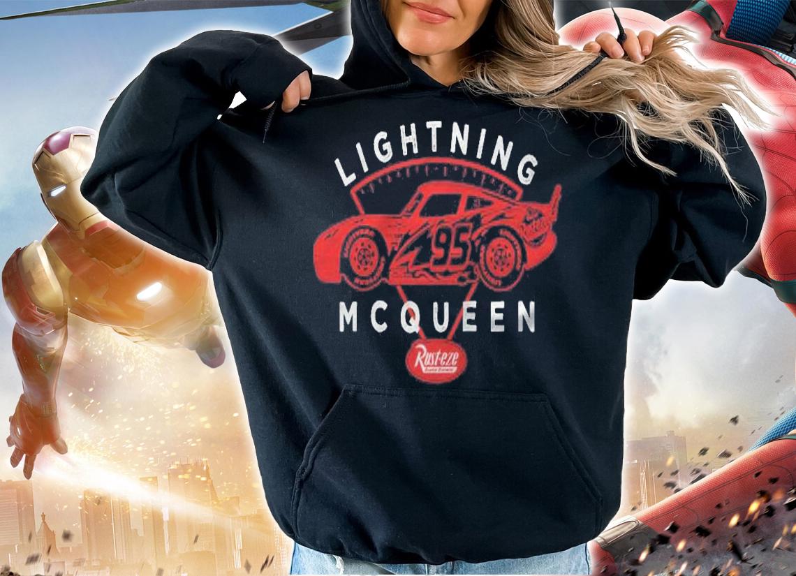 Cars Lightning Mcqueen Rust Eze Logo Raglan Baseball T-shirt