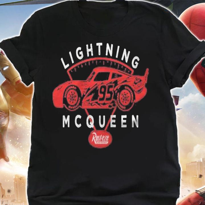 Cars Lightning Mcqueen Rust Eze Logo Raglan Baseball T-shirt