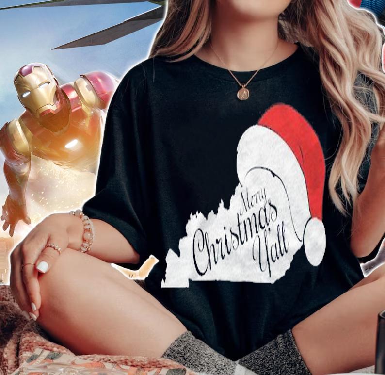 Kentucky Christmas Shirt Merry Christmas Yall Shirt woman shirt