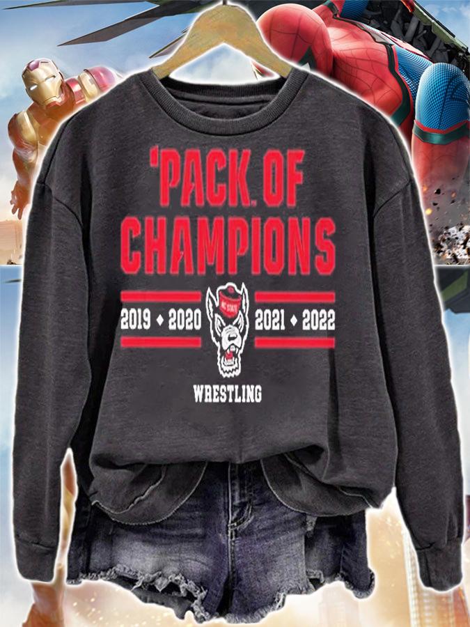NC State Wrestling Pack Of Champions T-Shirt