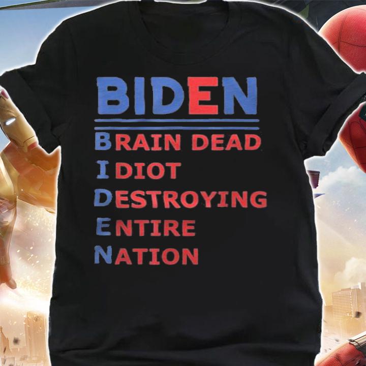Premium republicans Voter Anti Joe Biden Brain Dead Idiot Destroying T-Shirt shirt