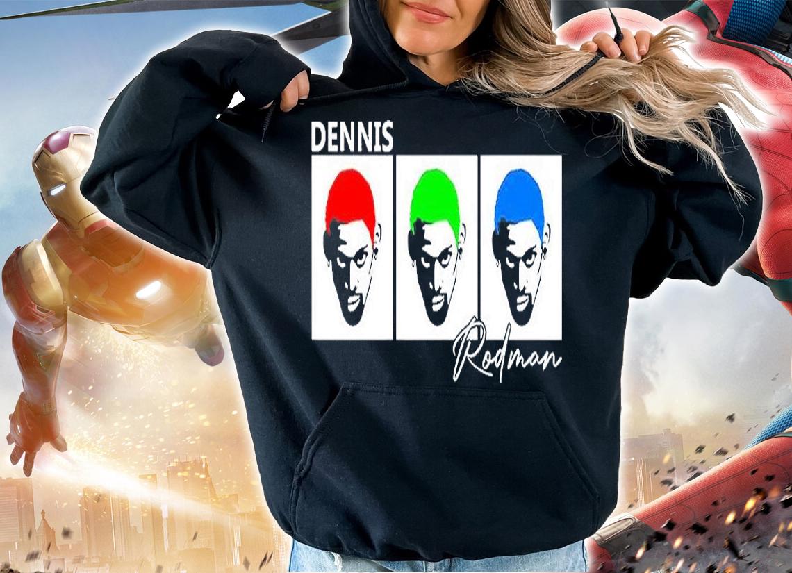 Dennis Rodman Shirt Cool Basketball Player With Colorful Hair T-Shirt hoodie