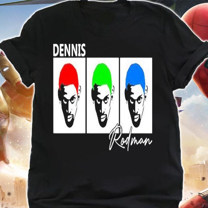 Dennis Rodman Shirt Cool Basketball Player With Colorful Hair T-Shirt shirt