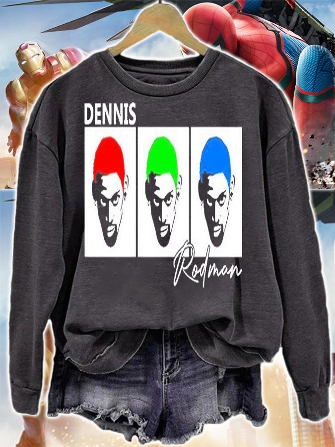 Dennis Rodman Shirt Cool Basketball Player With Colorful Hair T-Shirt sweatshirt