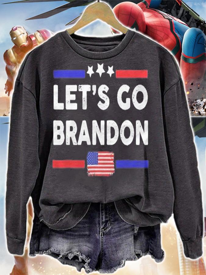 Lets Go Brandon Conservative Anti Liberal Us Flag (2) Shirt sweatshirt