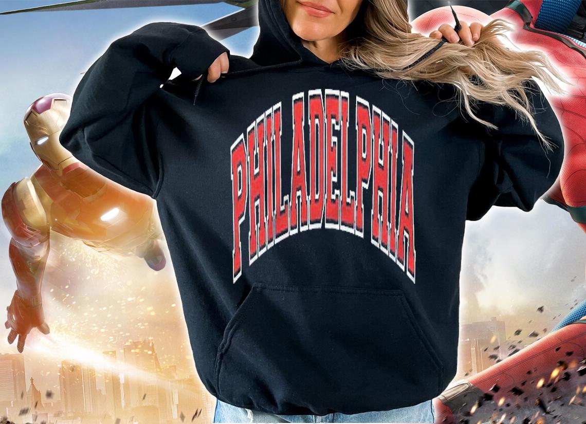 Philadelphia Pa Varsity Style Red Text Shirt hoodie
