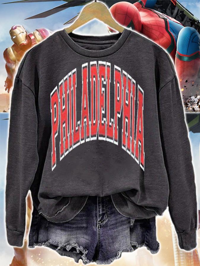 Philadelphia Pa Varsity Style Red Text Shirt sweatshirt