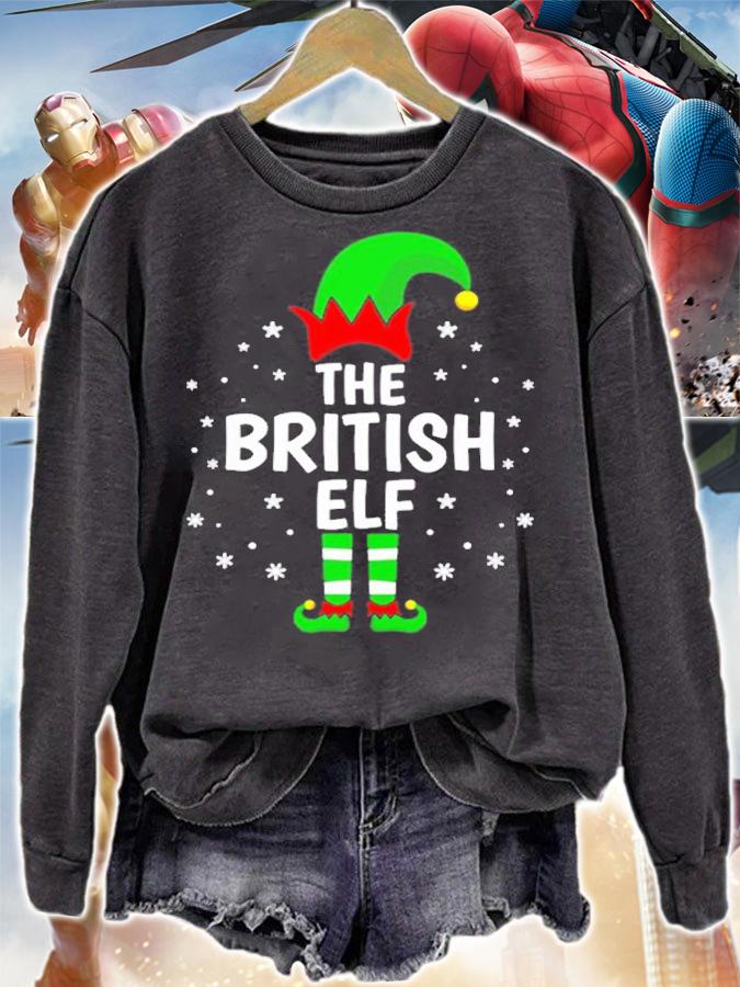 The British Elf Xmas Matching Family Funny Christmas Pajama T-Shirt sweatshirt