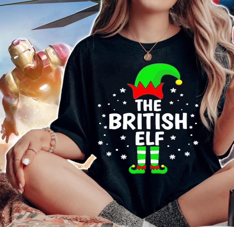 The British Elf Xmas Matching Family Funny Christmas Pajama T-Shirt woman shirt