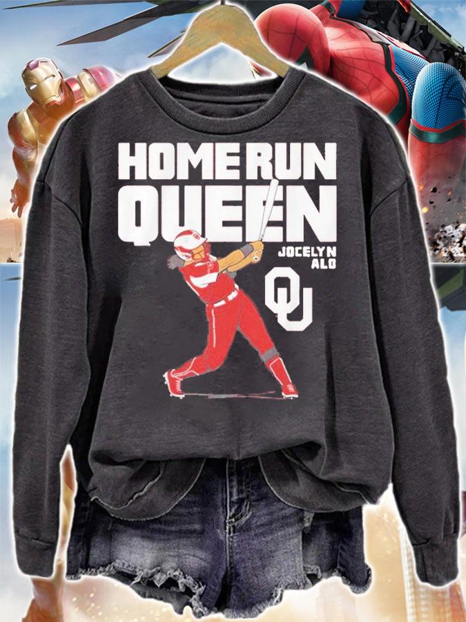 Oklahoma Softball Jocelyn Alo Home Run Queen Shirt sweatshirt