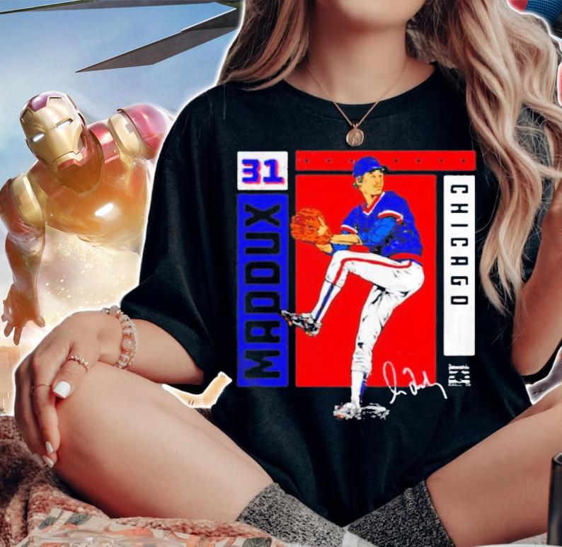 Chicago Cubs Greg Maddux Card Stat Signatures Shirt woman shirt
