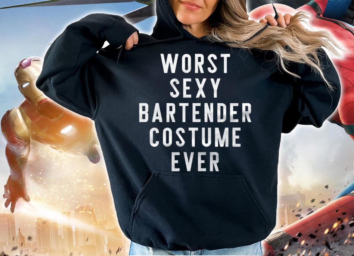 Couples Halloween Worst Sexy Bartender Costume Ever Shirt hoodie