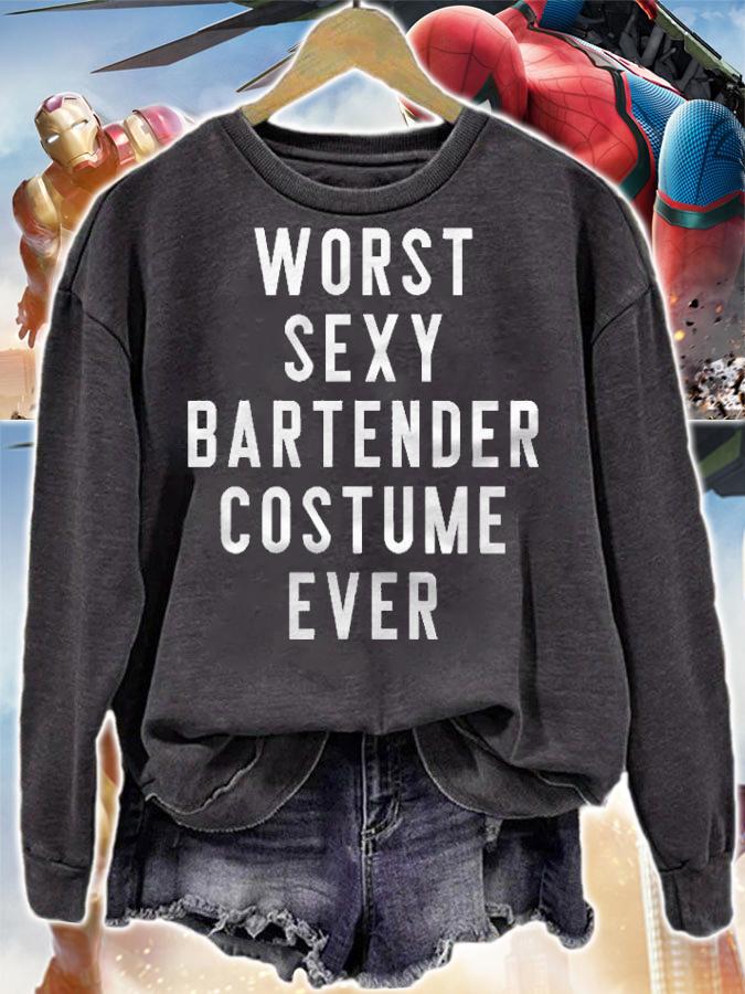 Couples Halloween Worst Sexy Bartender Costume Ever Shirt sweatshirt