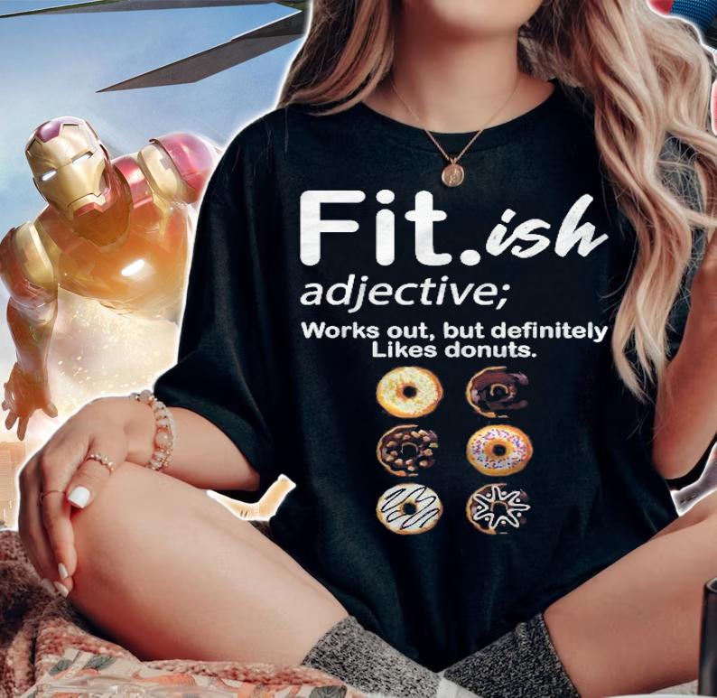 Fit Ish Works Out But Definitely Likes Donuts Six Pack Donut T-shirt