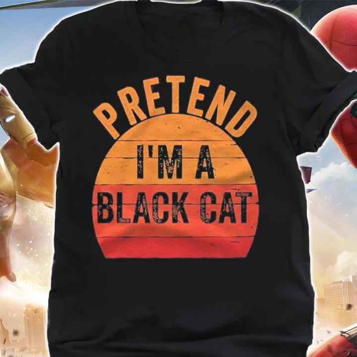Funny Lazy Halloween Costume Shirt Pretend Im A Black Cat Premium Shirt