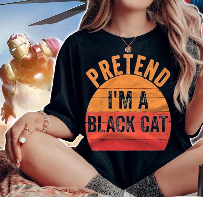 Funny Lazy Halloween Costume Shirt Pretend Im A Black Cat Premium Shirt