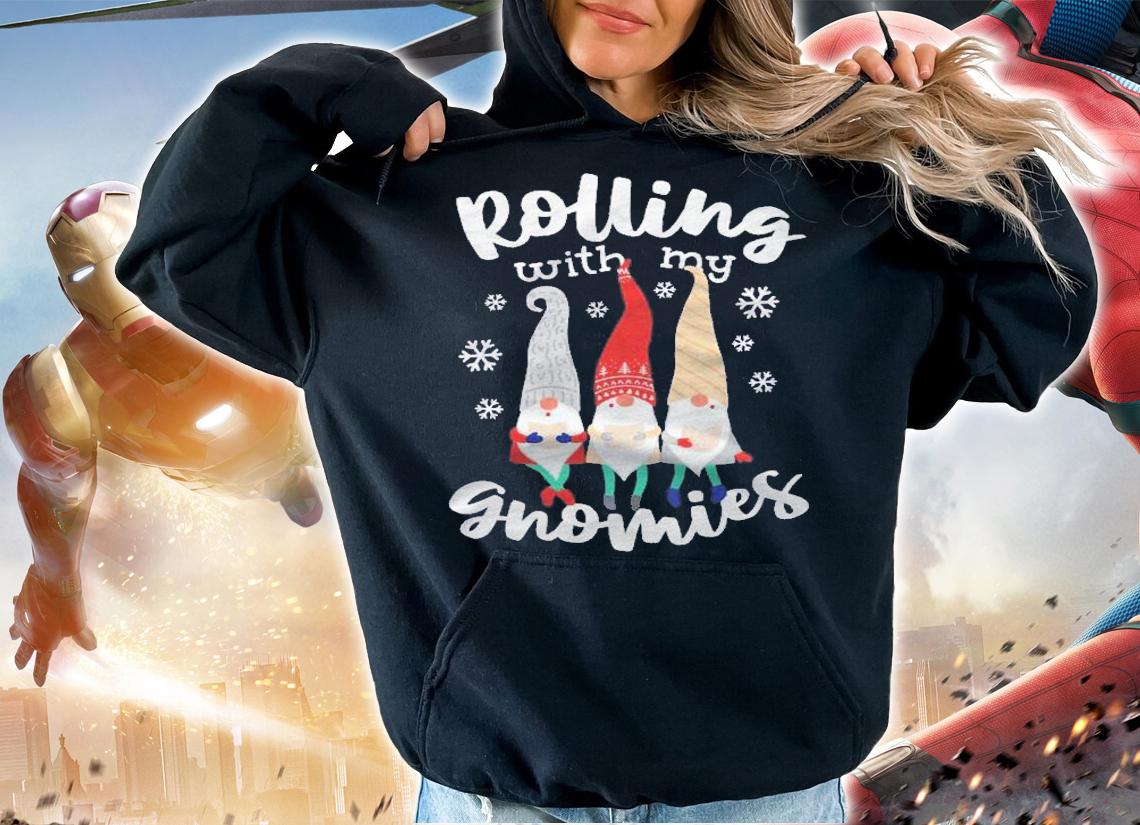 Funny Rolling With My Gnomies Christmas Gnomes Shirt hoodie