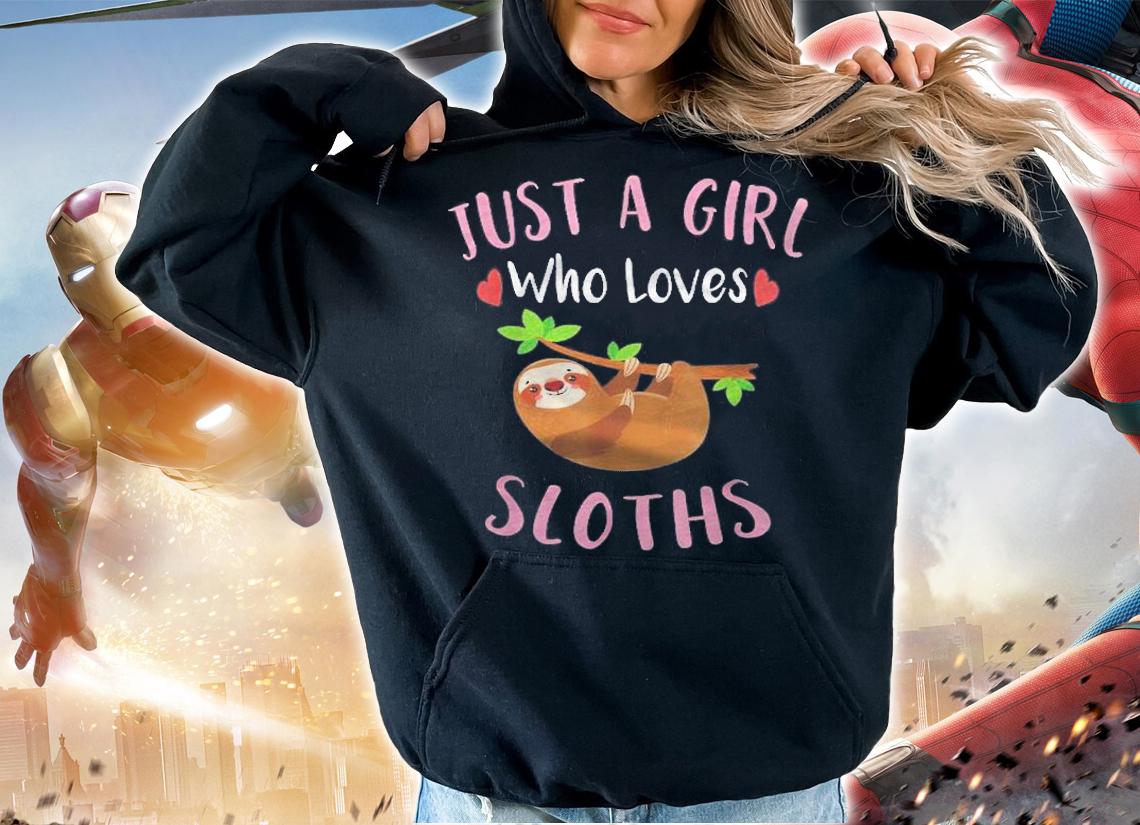 Kids Sloth Shirt Just A Girl Who Loves Sloths Lovers Gift Shirt hoodie