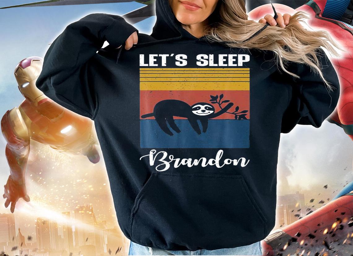 Let's Go Brandon Let's Sleep Sloth Funny Joe Biden T-Shirt