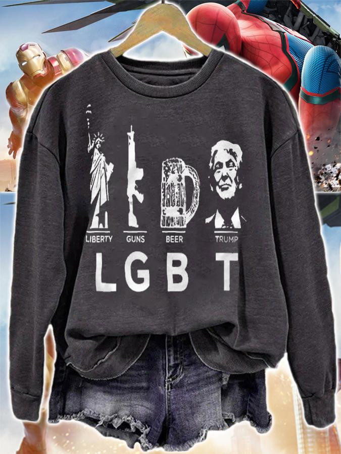 Liberty, Guns, Beer, Trump, LGBT T-Shirt