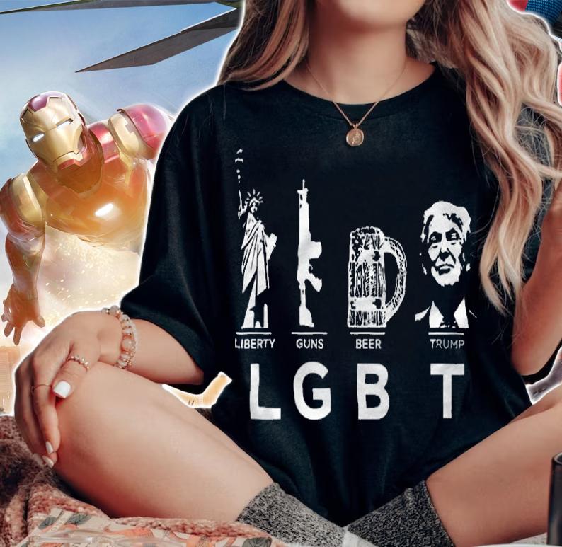 Liberty, Guns, Beer, Trump, LGBT T-Shirt