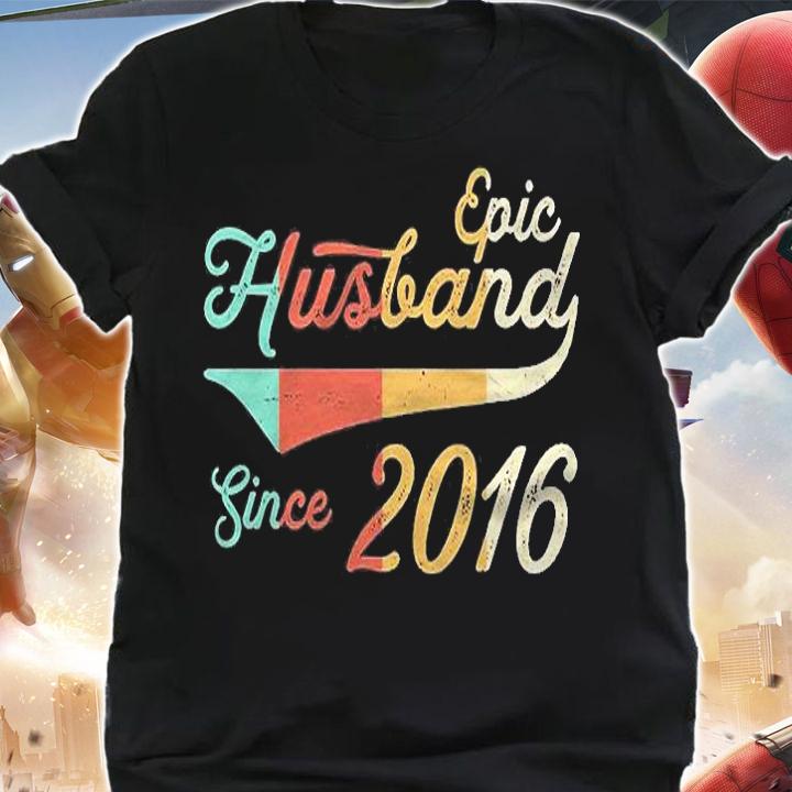 Mens 5 Years Wedding Anniversary Gift Him Epic Husband Since 2016 Ver2 Shirt shirt
