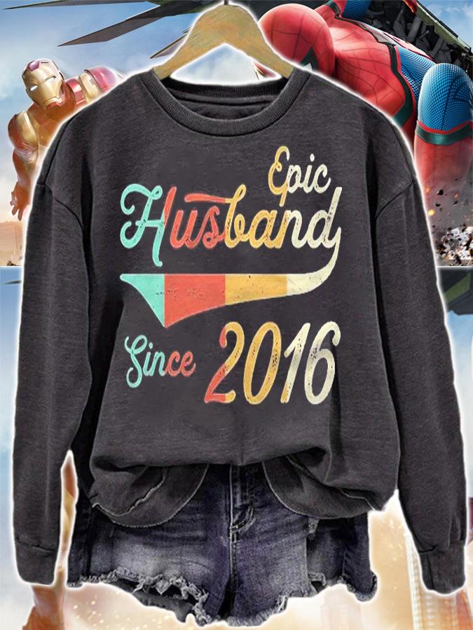 Mens 5 Years Wedding Anniversary Gift Him Epic Husband Since 2016 Ver2 Shirt sweatshirt