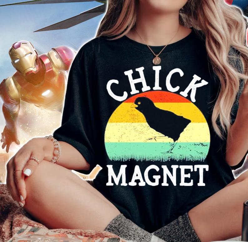 Retro Chick Magnet Gift For Players And Confident People Shirt