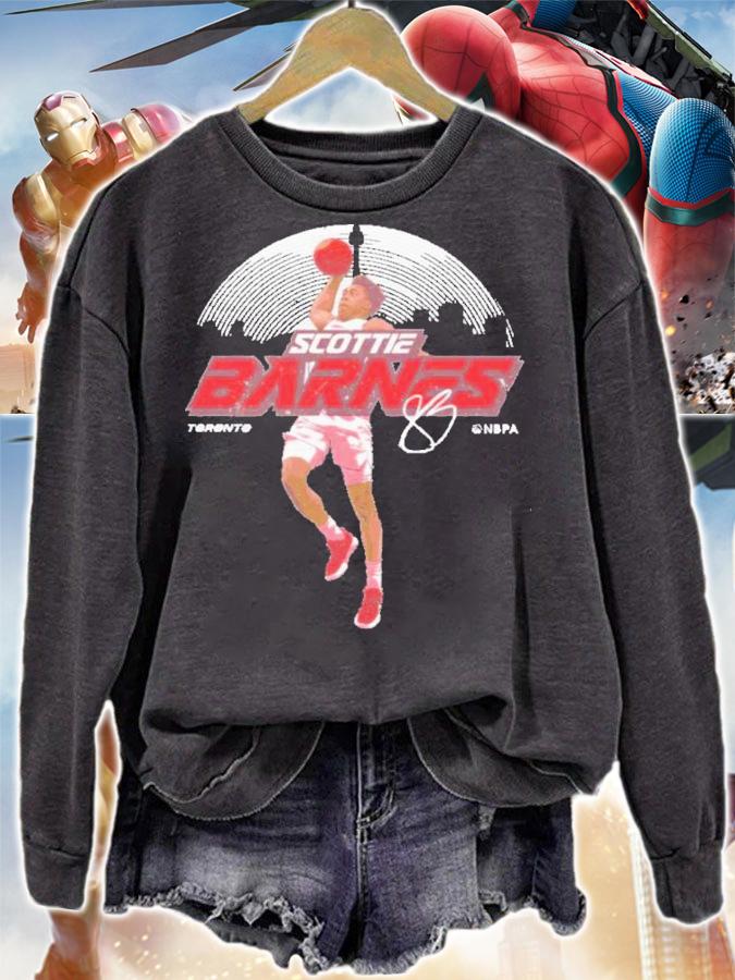 Scottie Barnes Toronto Skyline Football Signatures Shirt