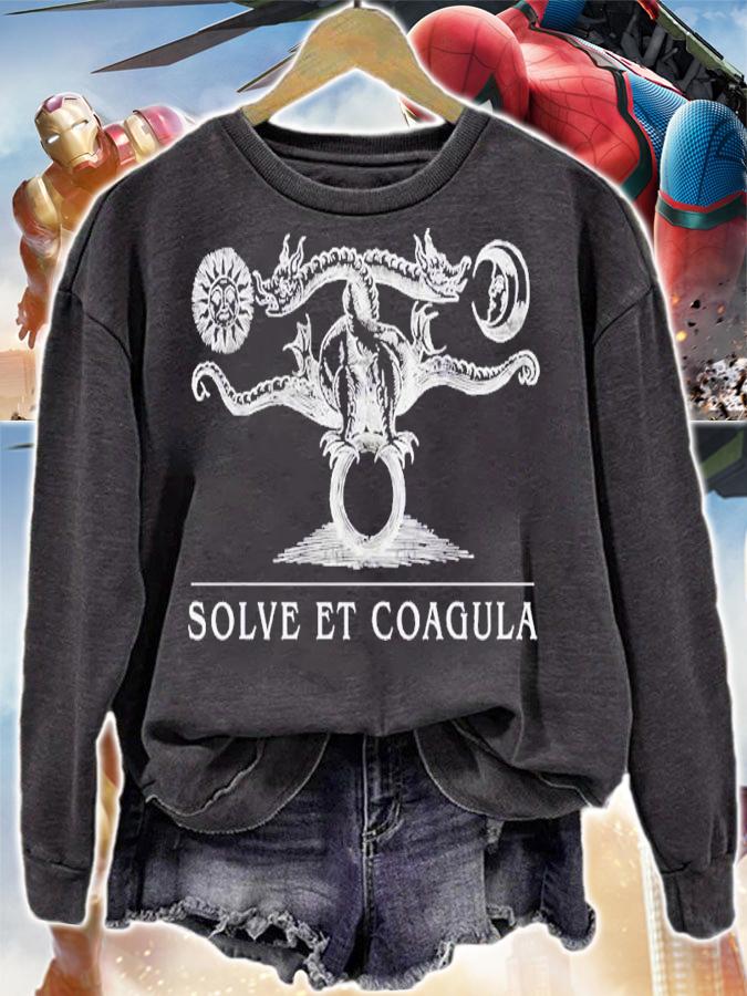Solve Et Coagula Occult Alchemy Dragon Shirt sweatshirt