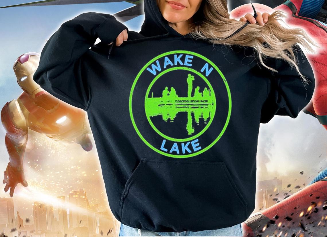 Wake N Lake Funny Lake Dock Summer Camping Outdoors T-Shirt