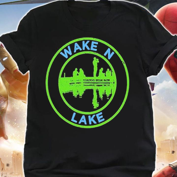 Wake N Lake Funny Lake Dock Summer Camping Outdoors T-Shirt