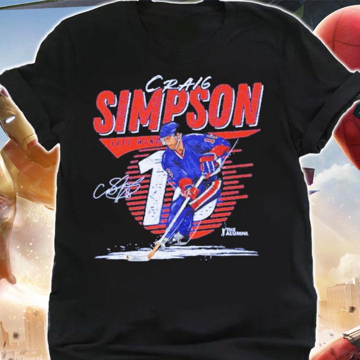 Craig Simpson Edmonton Comet Hockey Signatures Shirt