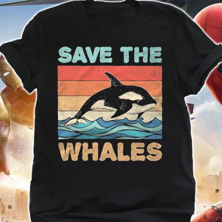 Funny save the Whales Vintage T-shirt shirt