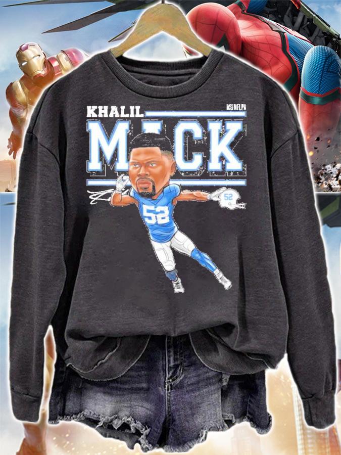 Khalil Mack Los Angeles C Cartoon Football Signatures Shirt sweatshirt