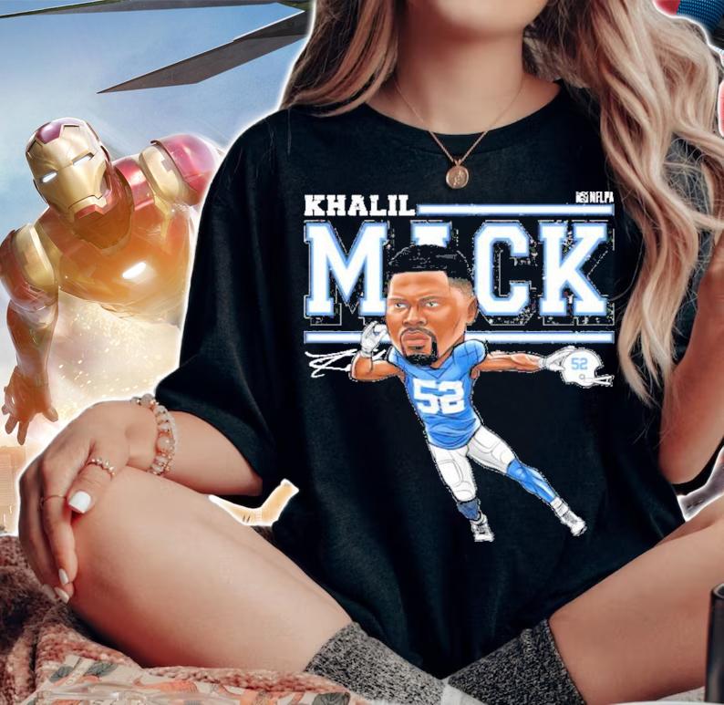 Khalil Mack Los Angeles C Cartoon Football Signatures Shirt woman shirt