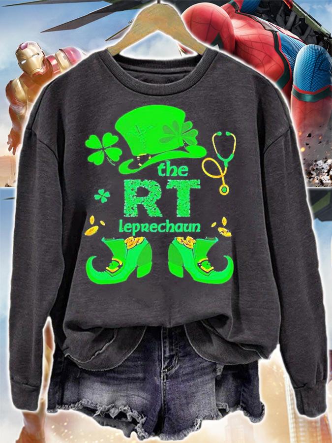 Nice The Respiratory Therapist Leprechaun St Patricks Day T-Shirt sweatshirt