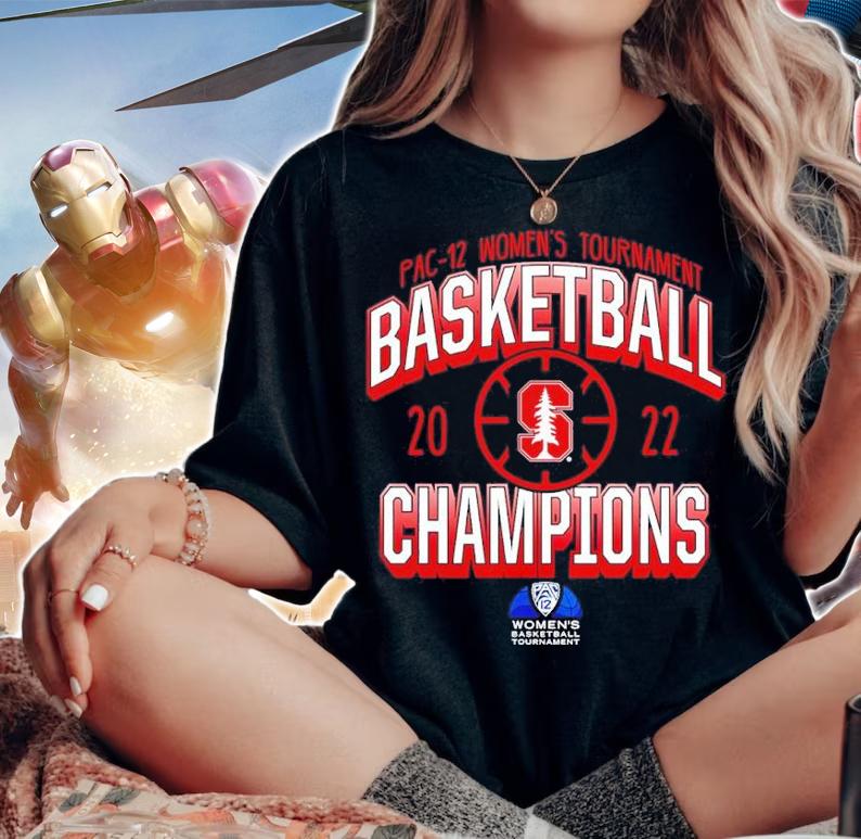 Stanford Cardinal 2022 PAC-12 Women's Basketball Conference Tournament Champions T-Shirt woman shirt