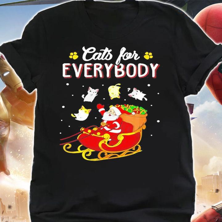 Cats For Everybody Christmas Cute Cat Lover T-Shirt shirt
